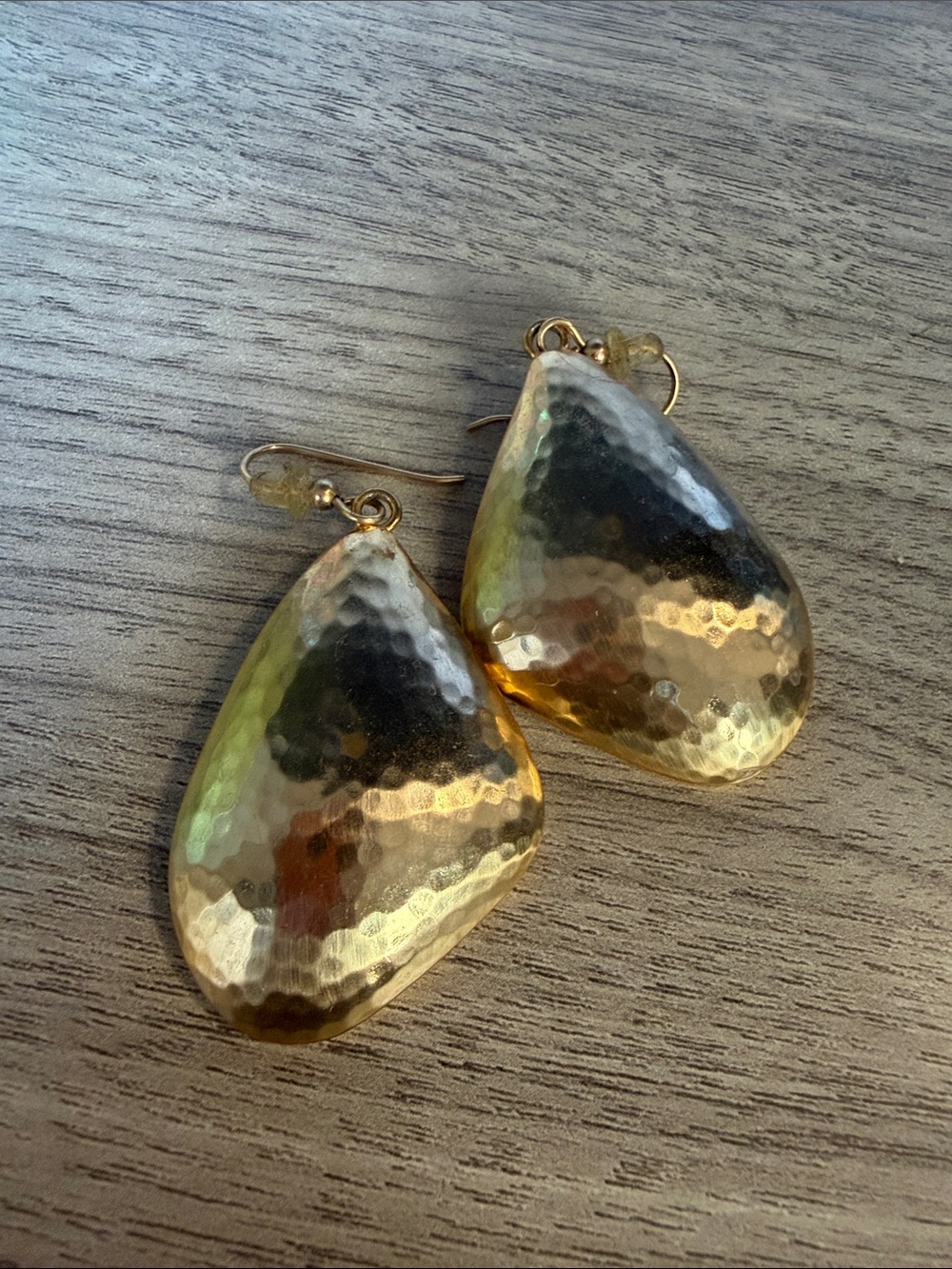 Brighton Gold Hammered Teardrop Earrings
